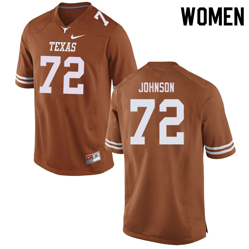 Women #72 Tyler Johnson Texas Longhorns College Football Jerseys Sale-Orange